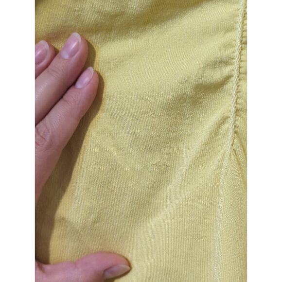 RTR Sz Large L Jonathan Simkhai Yellow Darya Sleeveless Halter Ruched Maxi Dress - Picture 9 of 10